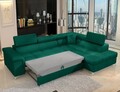 Coltar extensibil dreapta 4 locuri ELTAP, ERI-08, Eridano, 275x202x88 cm, lemn/poliester, verde inchis