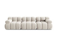 Canapea modulara 3 locuri, Bellis-51, Micadoni Home, 282x94x70 cm, catifea, bej inchis