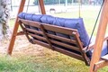 Balansoar de gradina 2 locuri, Swingo, Pera 2000, 203x116x180 cm, Cadru: 100% MID, Antracit