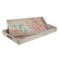 Set 2 tavi pentru servire Coral, InArt, 46x30 cm si 40x25 cm, plastic