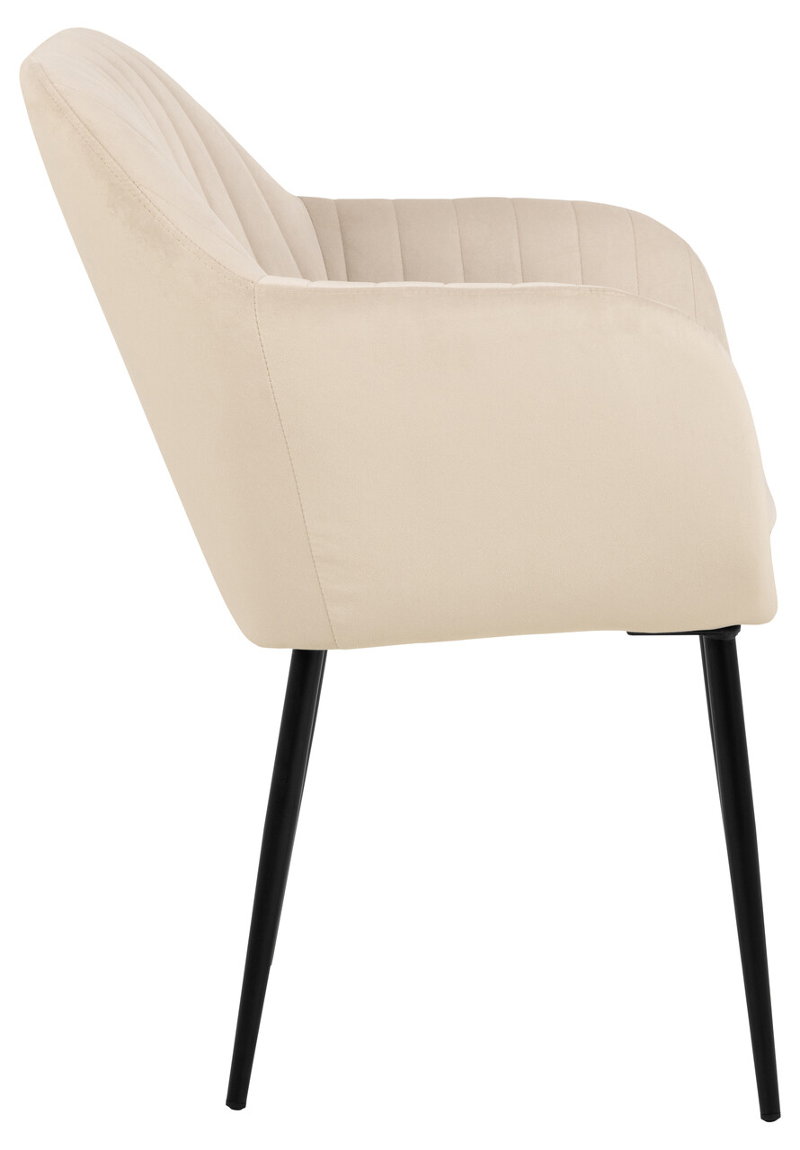 Scaun Emilia, Actona, 57x61x83 cm, catifea/otel, bej nisip - view 6