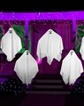 Set 4 decoratiuni de gradina Fantama si panza de paianjen decorativa, Halloween Ghost, 45 cm