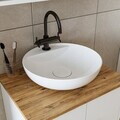 Set Dulap de Baie cu Chiuvetă și Oglindă (4 Piese), Hanah Home, 2410, MDF-LAM, Alb mat