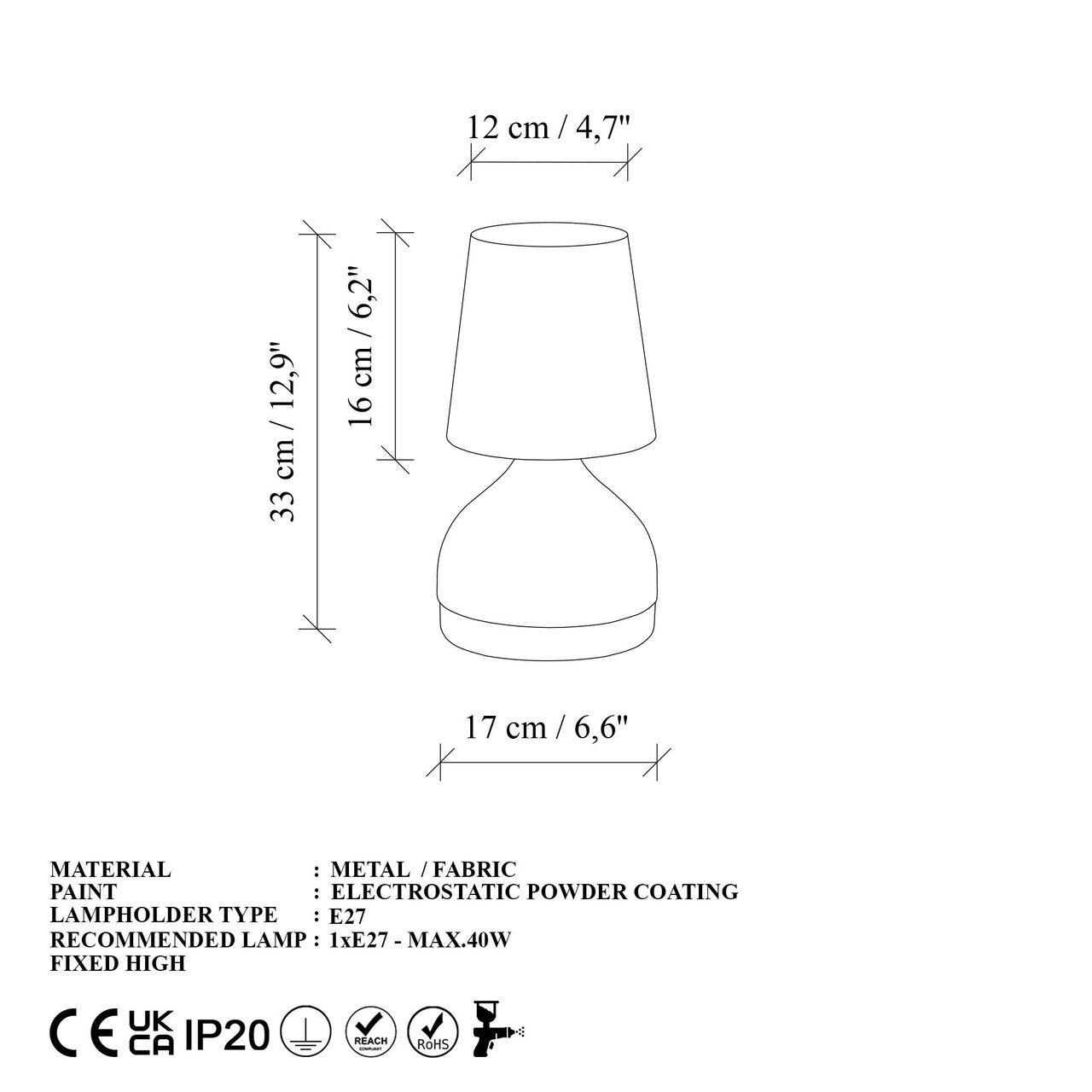 Set de lămpi de masă, Opviq, 892OPV2558, Alb/Maro deschis - imagine 7