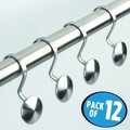 Set 12 inele pentru perdea de dus Forma, iDesign,  3.2x4x7.6 cm, inox