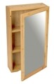 Dulapior cu oglinda pentru baie, Wenko, Bambusa, 35 x 60 x 14 cm, bambus/sticla, natur