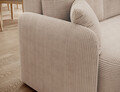 Coltar extensibil dreapta 3 locuri ELTAP, Hadson, 206x150x89 cm, lemn/poliester, bej deschis