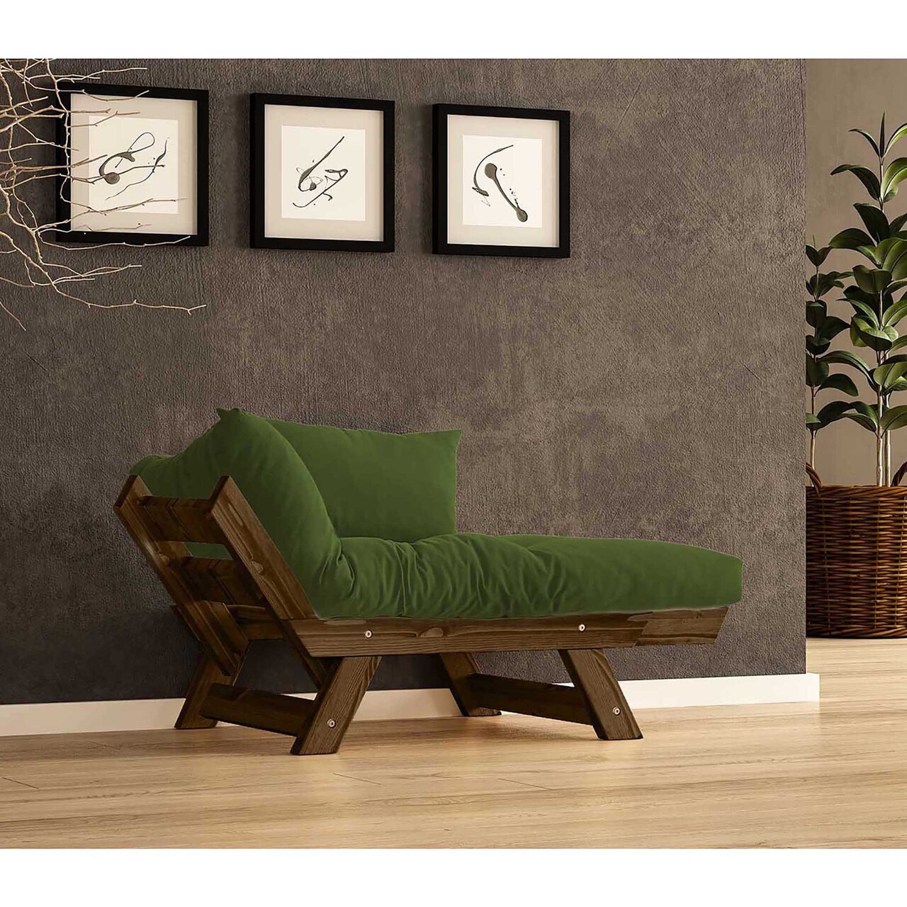 Fotoliu de gradina, Hanah Home, CPT8140-140, Nuc / Verde - view 2