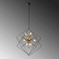 Lustra, Fulgor, 942FLG2516, Metal, Negru/Maro antic
