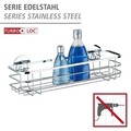 Etajera pentru baie Turbo-Loc, Wenko, 38x11x10.5 cm, inox, argintiu lucios
