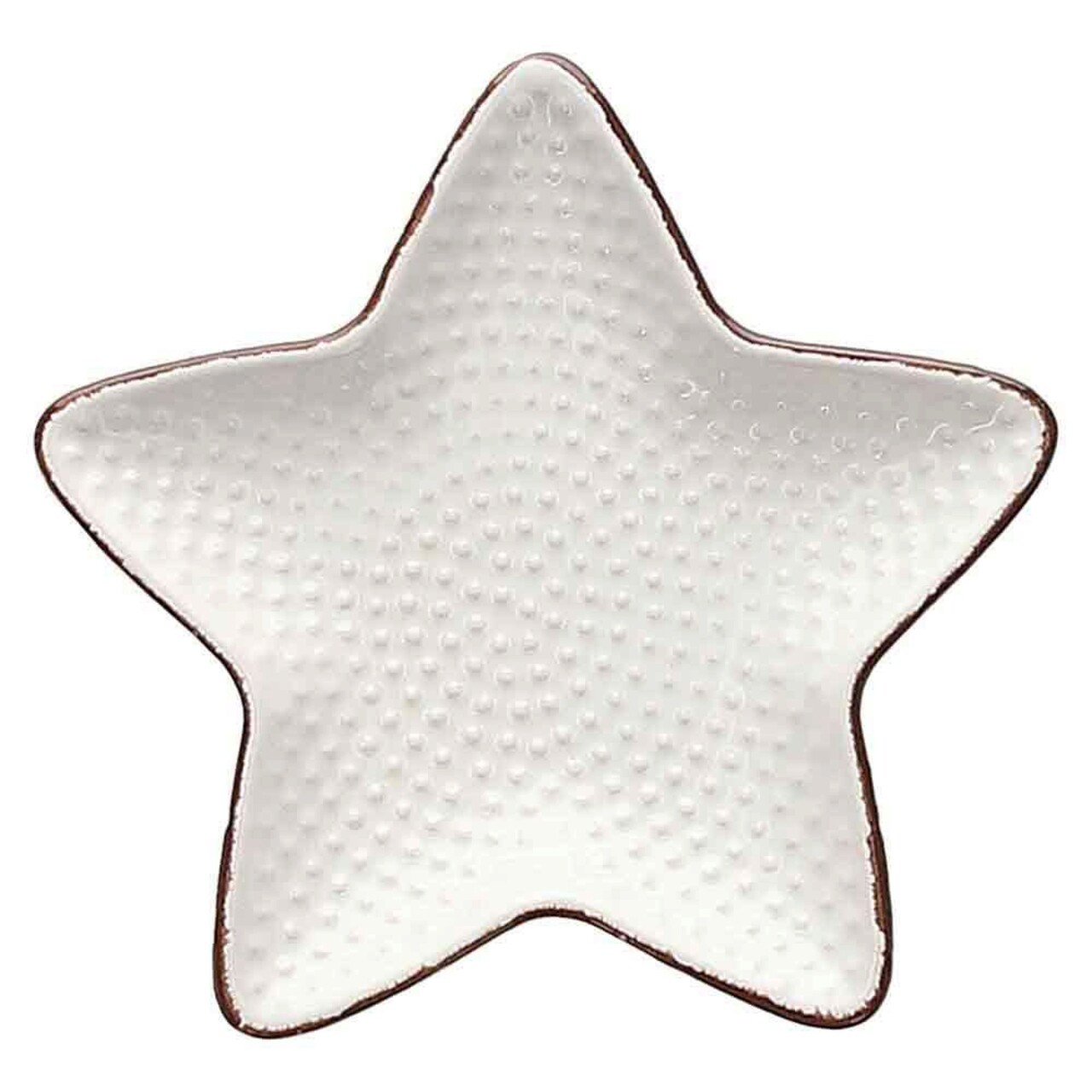 Platou, Tognana, Starfish Dory, 11 x 11 x 1.5 cm, ceramica, alb