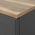 Comoda TV cu 2 usi si 1 sertar, Capri, L.120 l.38 H.45, pal/mdf, gri/natur