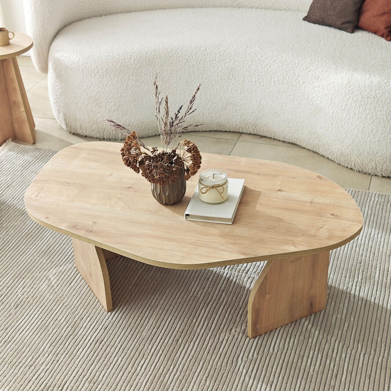 Masuta de cafea, Hanah Home, Nova, 100x35x60 cm, PAL, Maro — imaginea 5
