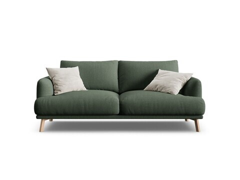 Canapea 2 locuri, Naomi, Micadoni Home, 170x95x75 cm, tesatura structurata, verde muschi