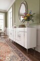 Consola, Hanah Home, Ilay 180, 180x75x32 cm, Alb / Argintiu