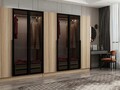 Dulap pentru haine, Minerva, Kale Plus, 315x210x52 cm, PAL, Fume / Stejar