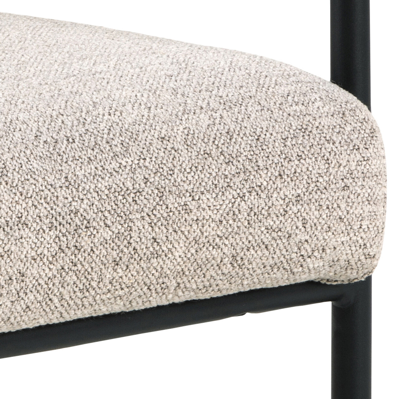 Scaun Adele, Actona, 50.5x64.5x84.5 cm, tesatura Boucle/otel, bej - view 4