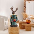 Decoratiune, Chrıstmas Deer, Poliester, Multicolor