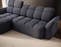 Coltar extensibil stanga 3 locuri ELTAP, Beneth, 301x185x115 cm, lemn/poliester, albastru