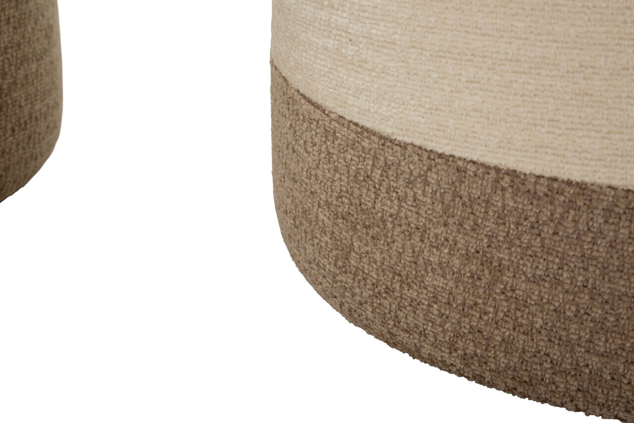Set 2 taburete cu spatiu de depozitare, Mauro Ferretti, Nordic Style, 40x47 cm, poliester/MDF, maro — imaginea 8