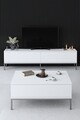 Comoda TV, Bexley, Lord, 180x47x30 cm, PAL, Alb / Argintiu