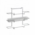 Suport role bucatarie Galileo, Metaltex, 36 cm, inox/invelis Polytherm, argintiu