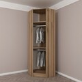 Dulap pentru haine, Minerva, Kale Oak, 74x235x52 cm, PAL, Stejar