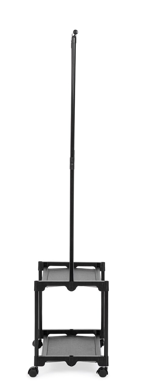 Suport pentru umerase Roald, Bizzotto, 86x35x156 cm, otel/TNT, negru