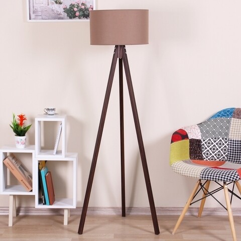 Poza Lampadar Casa Parasio, 38x42x145 cm, 1 x E27, 60 W, maro