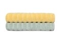 Set 2 prosoape de baie 406, Beverly Hills Polo Club, 70x140 cm, bumbac, galben/verde