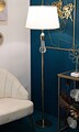 Lampadar Bratislava, Mauro Ferretti, 1 x E27, 40W, 45x165 cm, fier/sticla, auriu