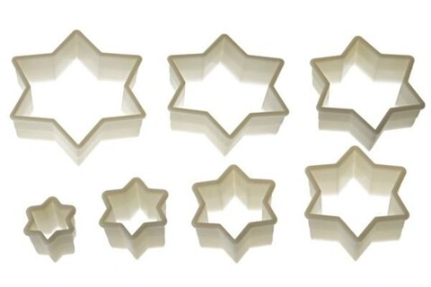 Set 7 forme pentru biscuiti Star, Silikomart, Ø4 cm – Ø13 cm, nailon mezoni.ro