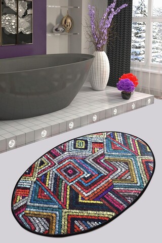 Covor, maglie oval djt , 60x90 cm, catifea, multicolor