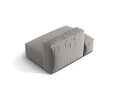 Modul stanga pentru canapea, 2 locuri, Martina-169, Micadoni Home, 133x106x75 cm, tesatura structurata catifelata, gri deschis