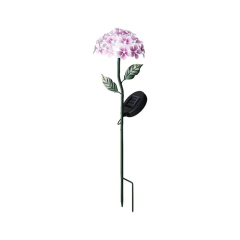 Lampa de gradina Flower Stake, Lumineo, 17x54 cm, 26 led-uri, roz