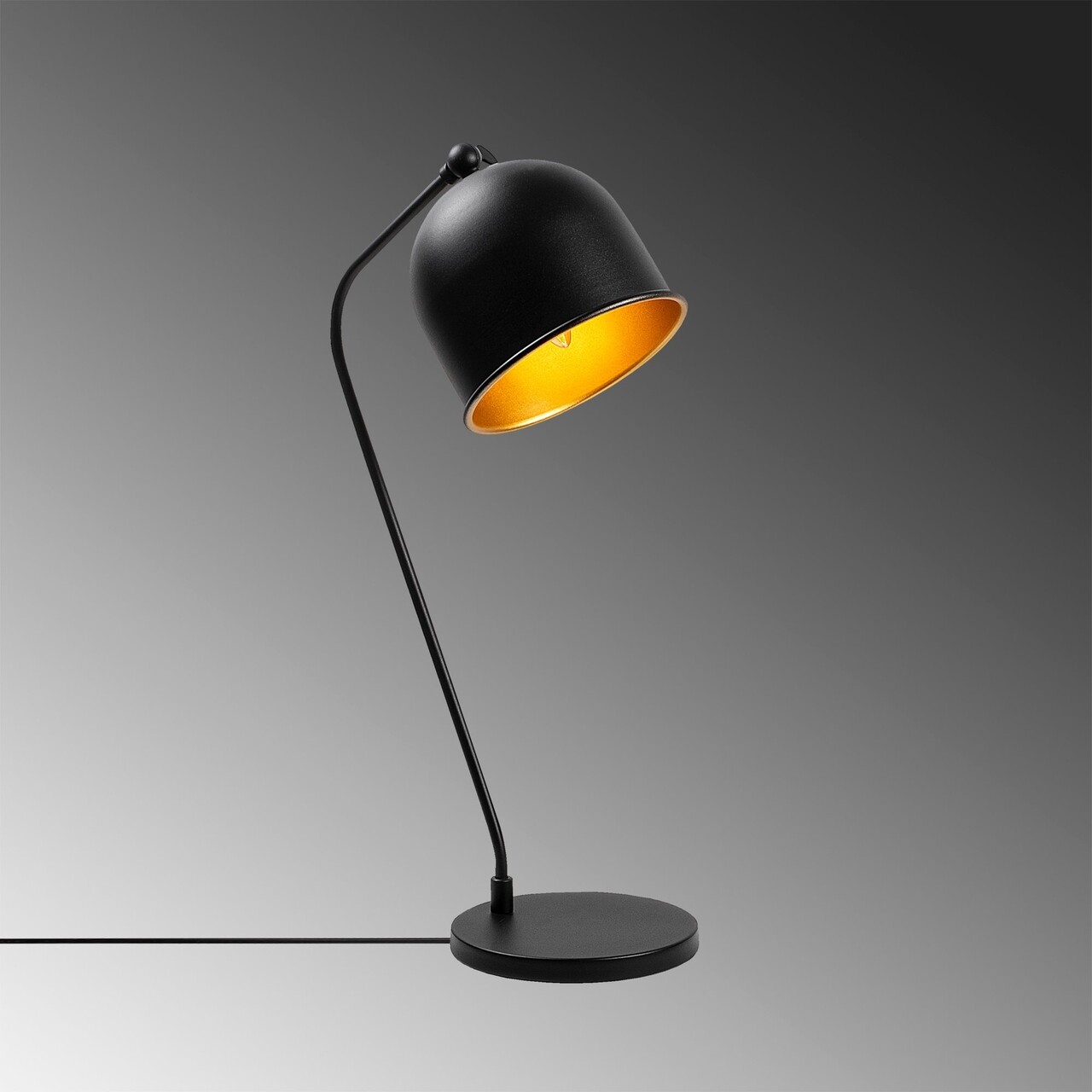 Lampa De Masa, Sanika - 12277, Fulgor, 18 X 30 X 56 Cm, 1 X E14, 40W, Negru