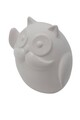 Decoratiune Owl Hello, Mauro Ferretti, 13.5 cm, ceramica, alb