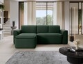 Coltar stanga 4 locuri ELTAP, Ume, 287x190x88 cm, lemn/poliester, verde inchis/negru