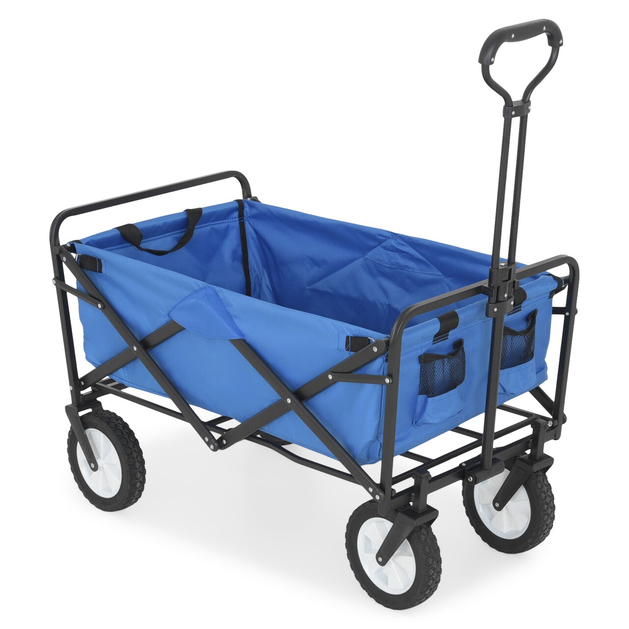 Carucior, Trolley, L.89 L.48 H.59/101.5, Otel/poliester, Negru/albastru