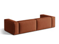 Canapea 5 locuri, Nuria-215, Micadoni Home, 290x110x72 cm, tesatura structurata chenille, caramiziu