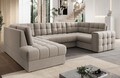 Coltar extensibil stanga 5 locuri ELTAP, LT-18SO, Blewett, 299x198x82 cm, lemn/poliester, bej inchis