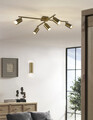 Plafoniera Marley, TRIO, 77.4x57.4x22.4 cm, 35W, 5x GU10, metal, bronz antic