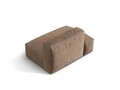 Modul stanga pentru canapea, 2 locuri, Martina-120, Micadoni Home, 133x106x75 cm, catifea, bej inchis