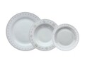 Serviciu de masa 18 piese, Olimpia Vichy Beige, Tognana, portelan, alb/bej
