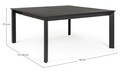 Masa extensibila pentru gradina/terasa Konnor, Bizzotto, 160 x 110/160 x 77.5 cm, aluminiu, gri carbune
