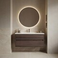 Dulap de baie cu chiuvetă, Hanah Home, Side 100 v3, Maro inchis