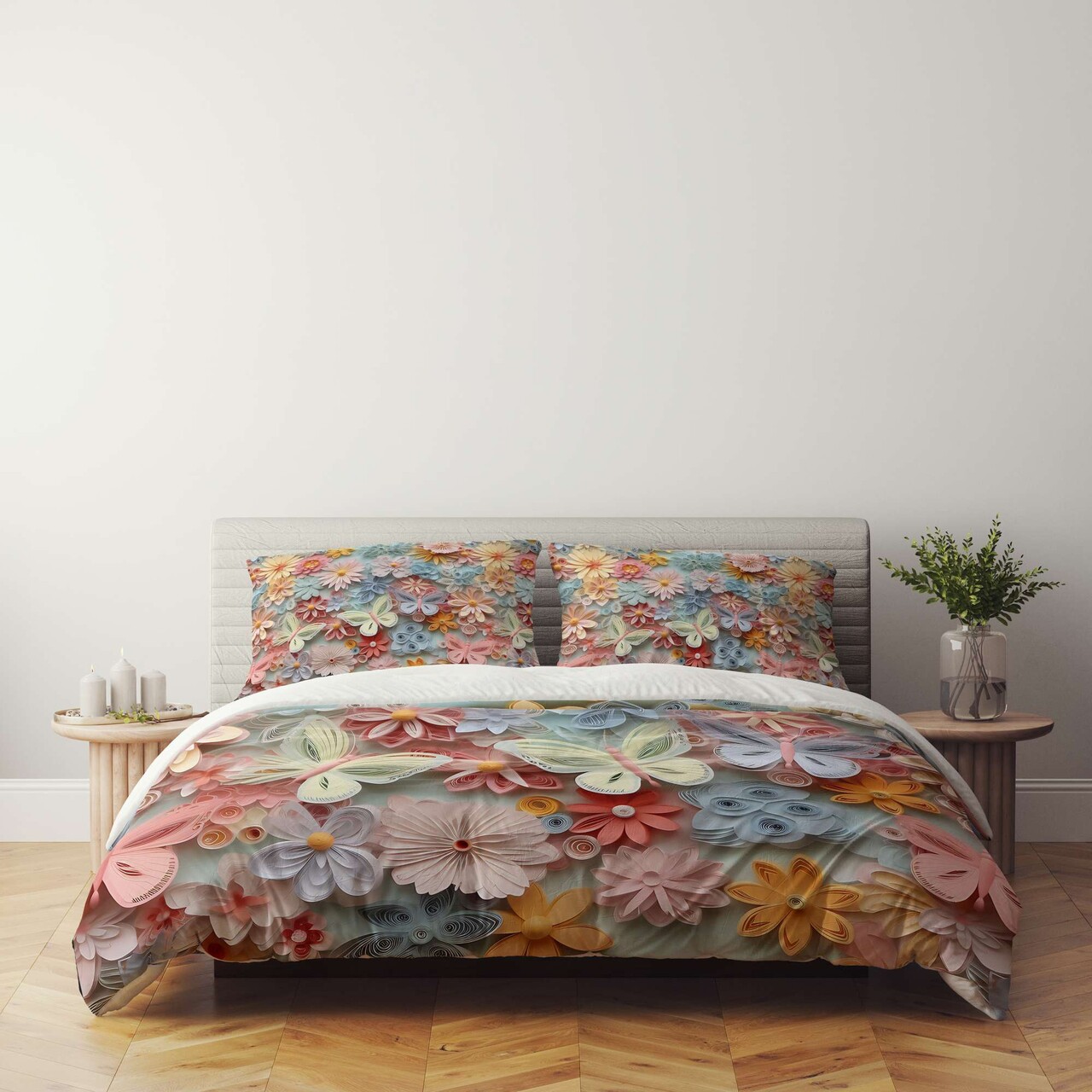 Set husă de pilotă dublă (FR), L'essentiel Maison, FLW_DVT25-10, Multicolor - view 3