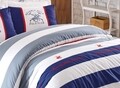 Lenjerie de pat pentru o persoana, 2 piese, 140x200 cm, 100% bumbac ranforce, Beverly Hills Polo Club, BHPC 008, rosu