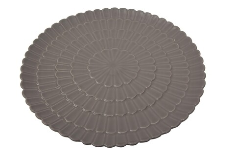 Platou decorativ flower, mauro ferretti, 33x33x2.5 cm, portelan, maro