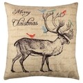 Perna decorativa Deer w text, Gravel, 43x43 cm, policoton, multicolor